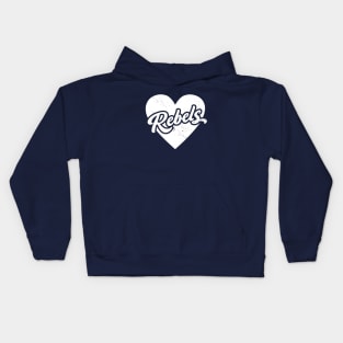 Vintage Rebels School Spirit // High School Football Mascot // Go Rebels Kids Hoodie